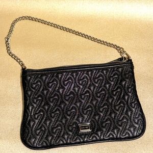 Nine West Quilted Vegan Leather Silver Chain Purse